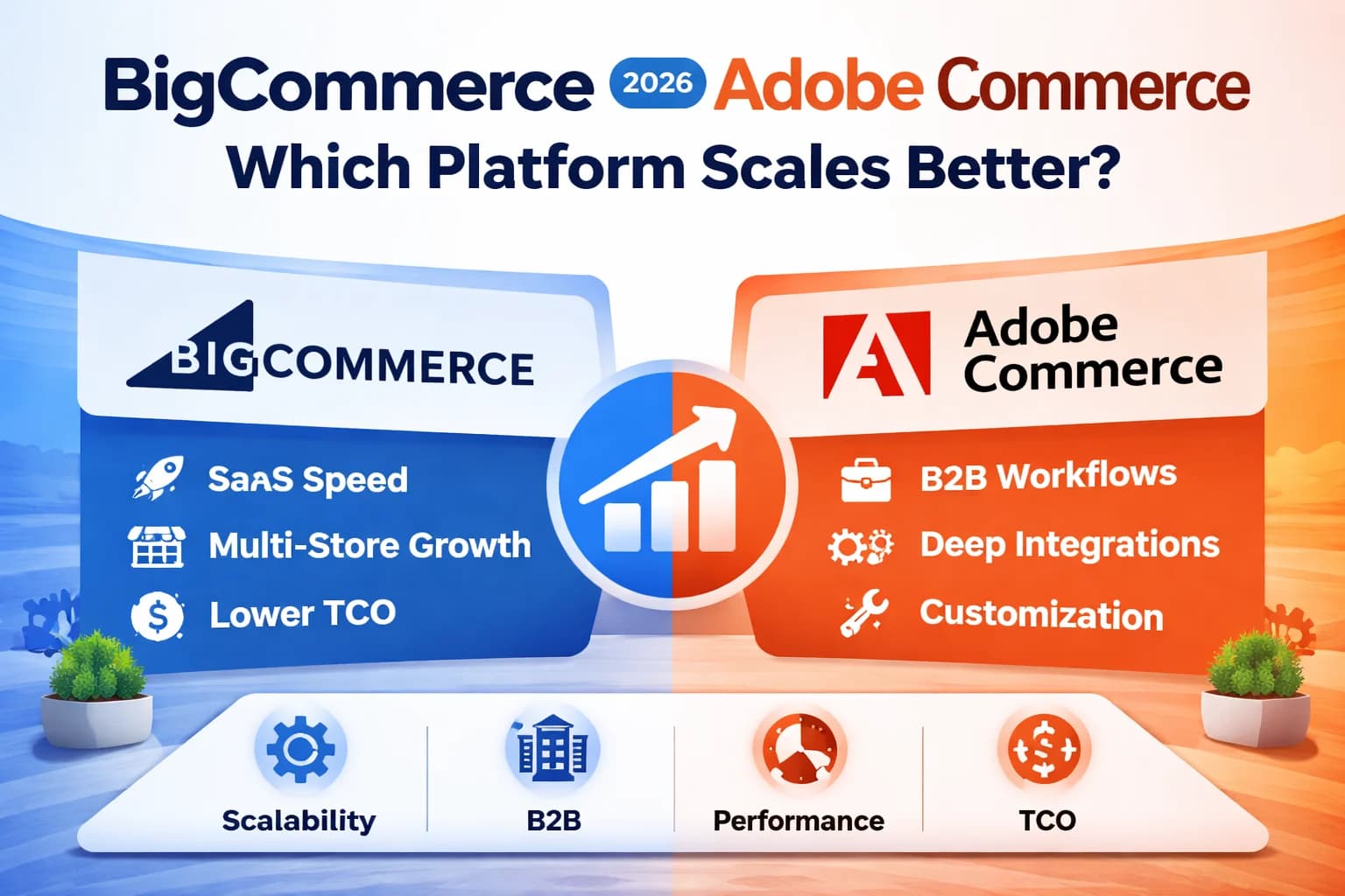 BigCommerce vs Adobe Commerce scalability comparison (2026)
